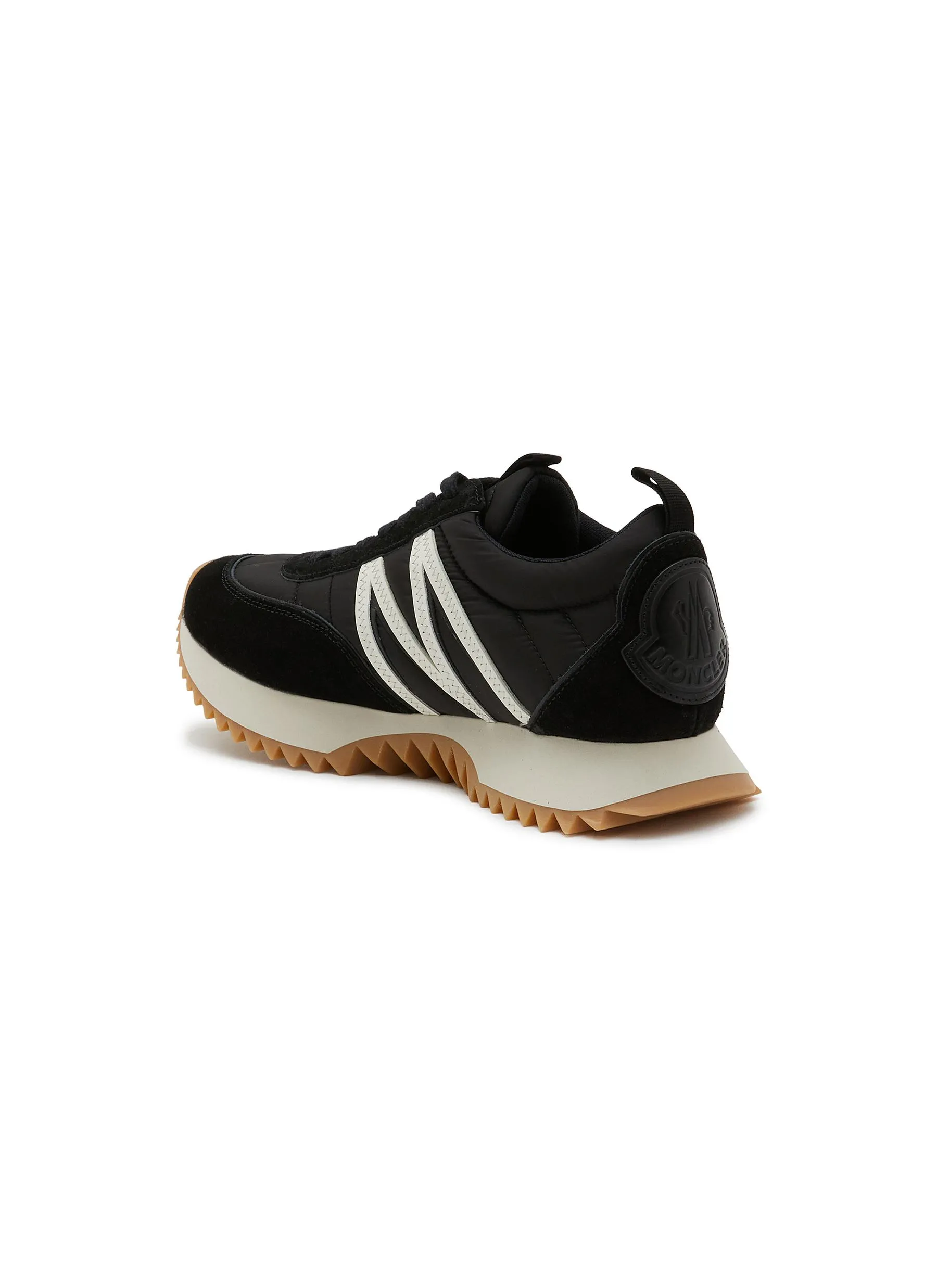 -----------MONCLER  ---- ------------BLACK ----Pacey Nylon Suede Low Top Sneakers --