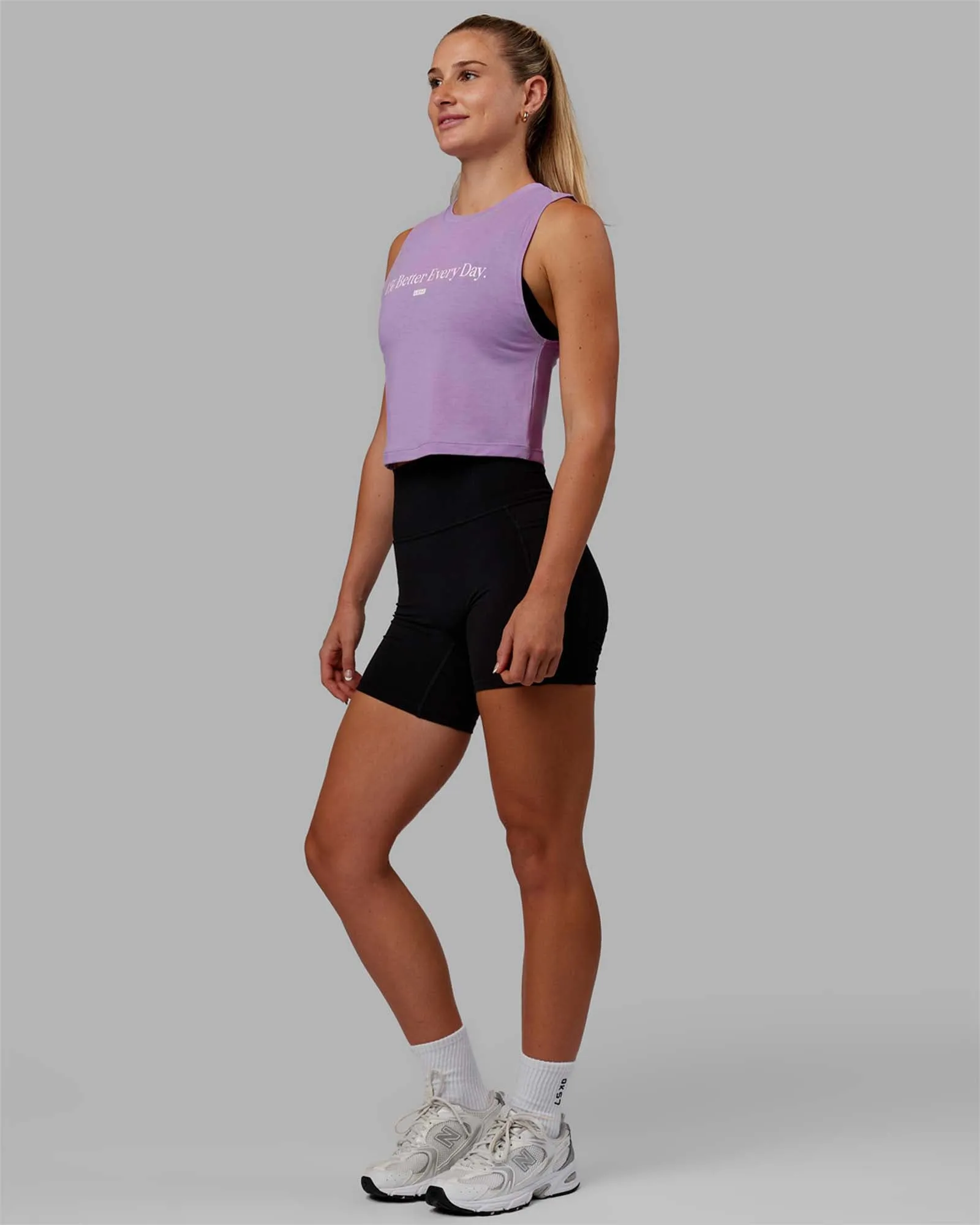 1% Better Training Tank - Lilac-White