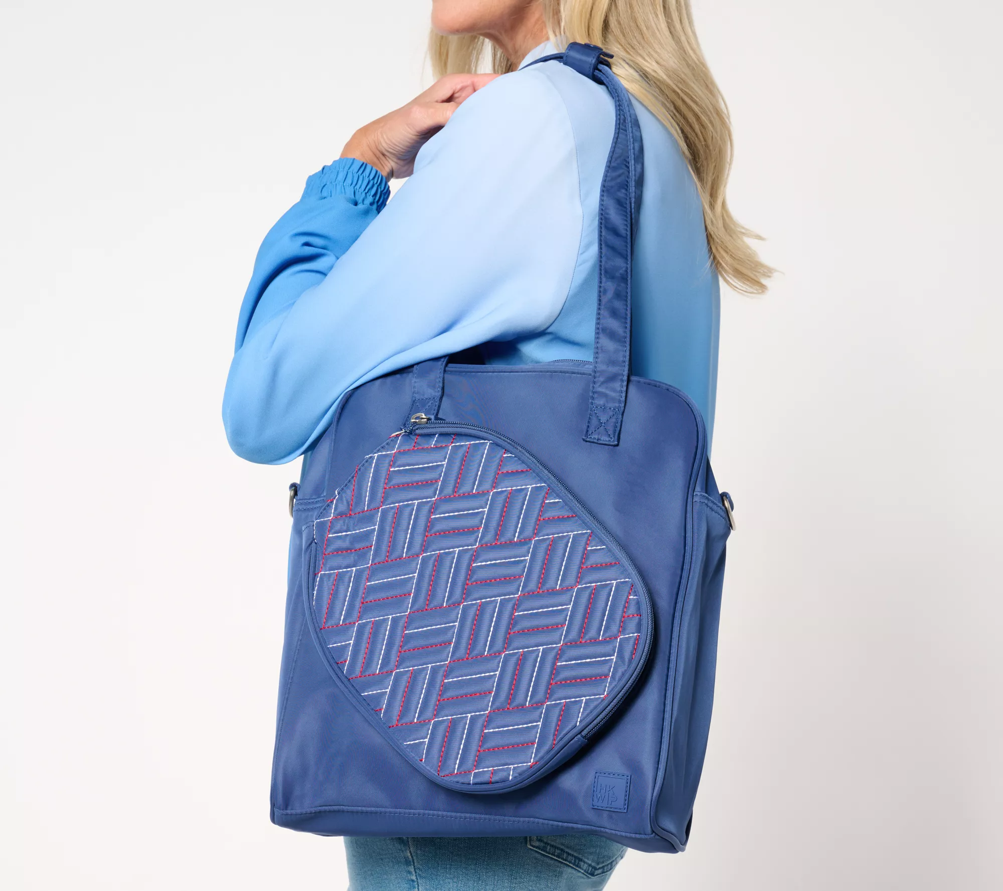 "As Is" IHKWIP Quilted Pickleball Tote with Crossbody Strap