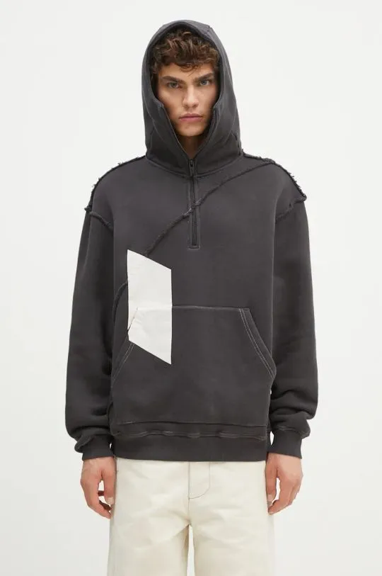 A-COLD-WALL* cotton sweatshirt Aspect Hoodie men's black color hooded with a print ACWMW207