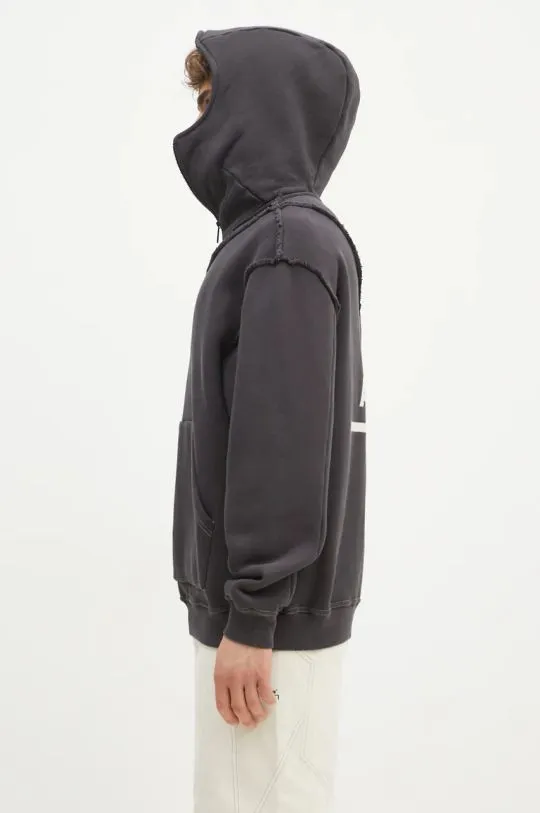 A-COLD-WALL* cotton sweatshirt Aspect Hoodie men's black color hooded with a print ACWMW207