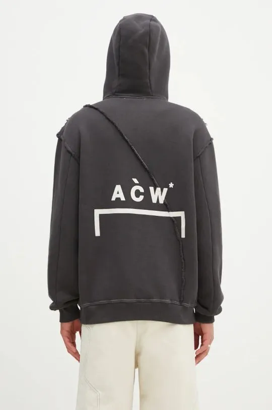 A-COLD-WALL* cotton sweatshirt Aspect Hoodie men's black color hooded with a print ACWMW207