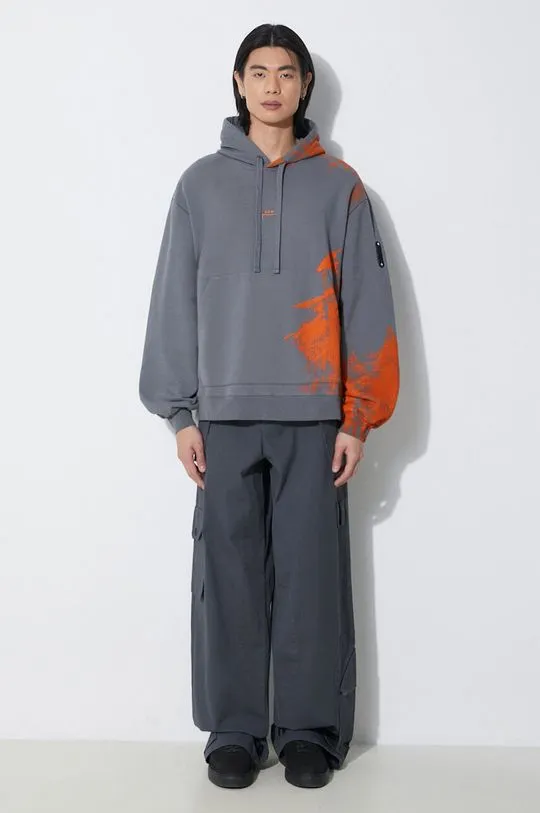 A-COLD-WALL* cotton sweatshirt Brushstroke Hoodie men's gray color hooded with a print ACWMW183