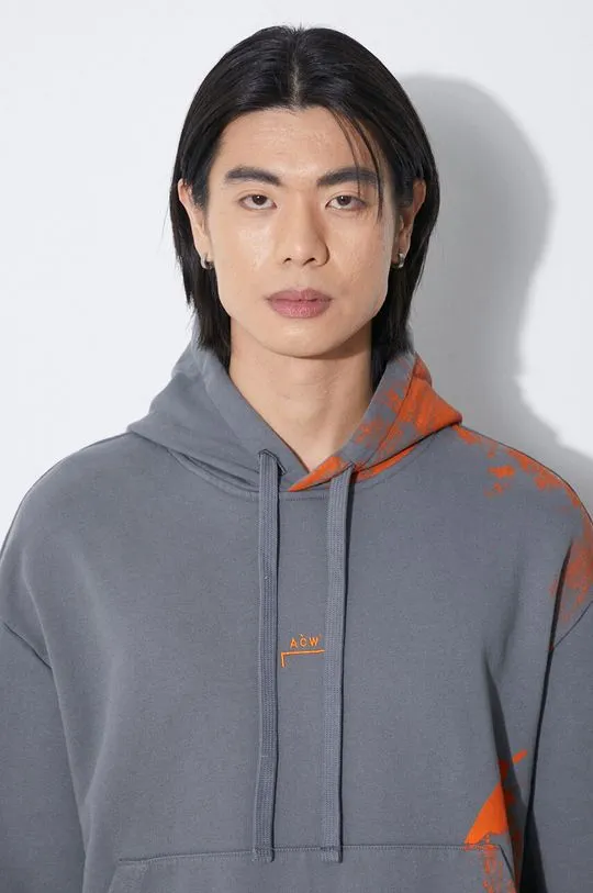 A-COLD-WALL* cotton sweatshirt Brushstroke Hoodie men's gray color hooded with a print ACWMW183