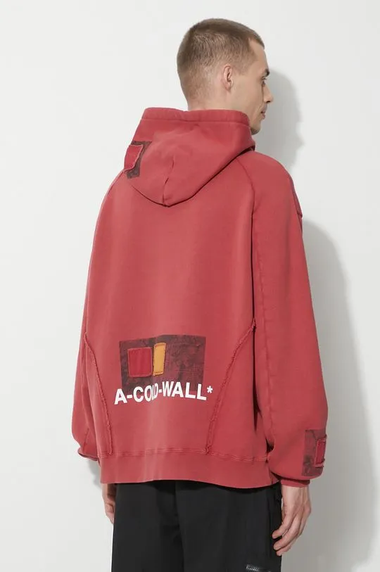 A-COLD-WALL* cotton sweatshirt Cubist Hoodie men's maroon color hooded ACWMW173