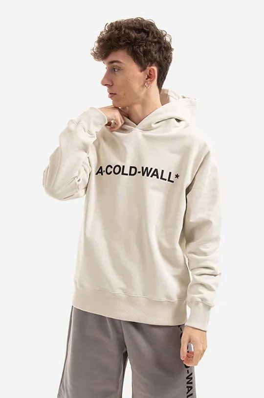 A-COLD-WALL* cotton sweatshirt Essential Logo Hoodie men's beige color