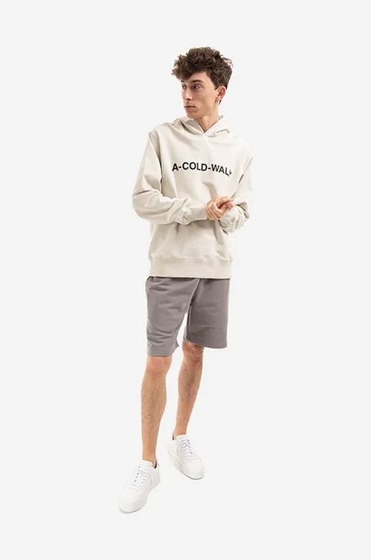 A-COLD-WALL* cotton sweatshirt Essential Logo Hoodie men's beige color