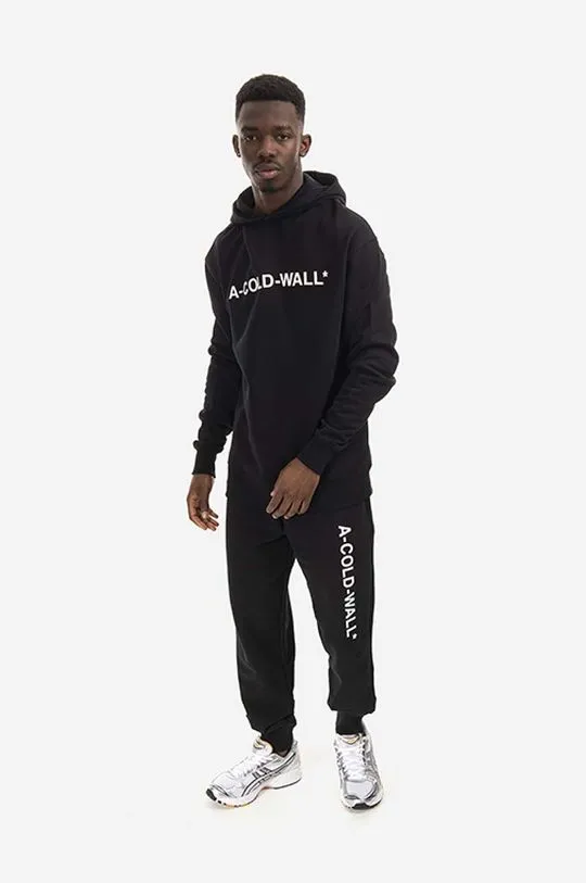 A-COLD-WALL* cotton sweatshirt Essential Logo Hoodie men's black color