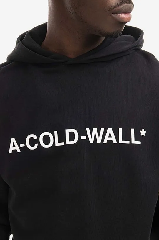 A-COLD-WALL* cotton sweatshirt Essential Logo Hoodie men's black color