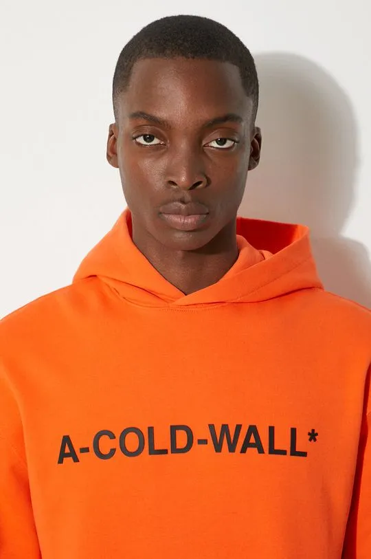 A-COLD-WALL* cotton sweatshirt Essential Logo Hoodie men's orange color