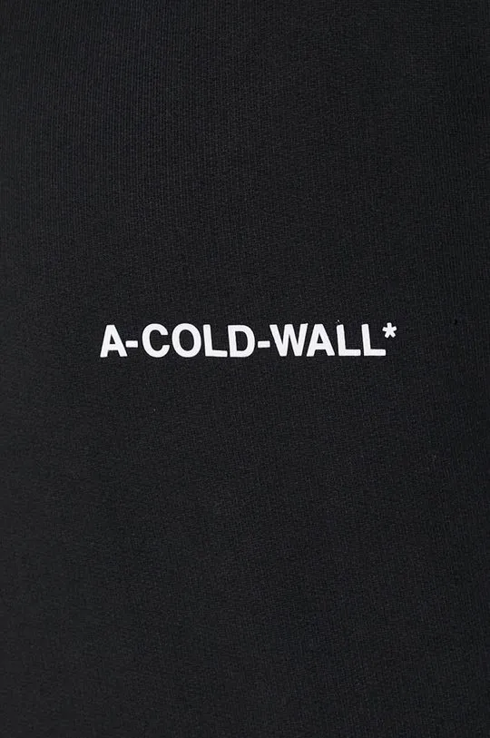 A-COLD-WALL* cotton sweatshirt ESSENTIALS SMALL LOGO HOODIE men's black color ACWMW145