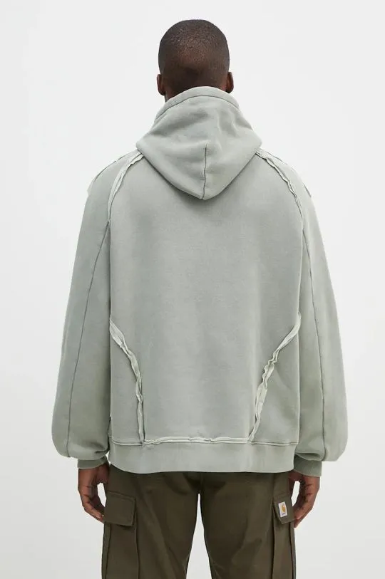 A-COLD-WALL* cotton sweatshirt Facade Hoodie men's gray color hooded smooth ACWMW200