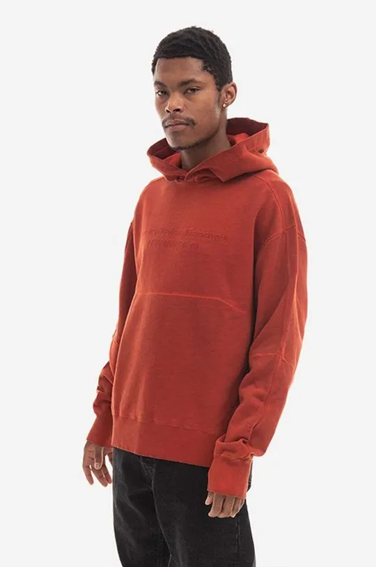 A-COLD-WALL* cotton sweatshirt Overdye Hoodie men's red color