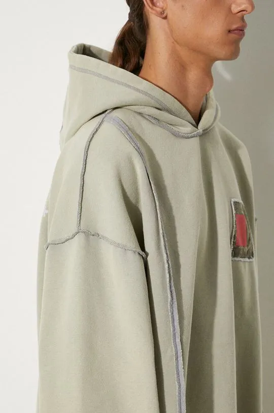 A-COLD-WALL* cotton sweatshirt Relaxed Cubist Hoodie men's gray color