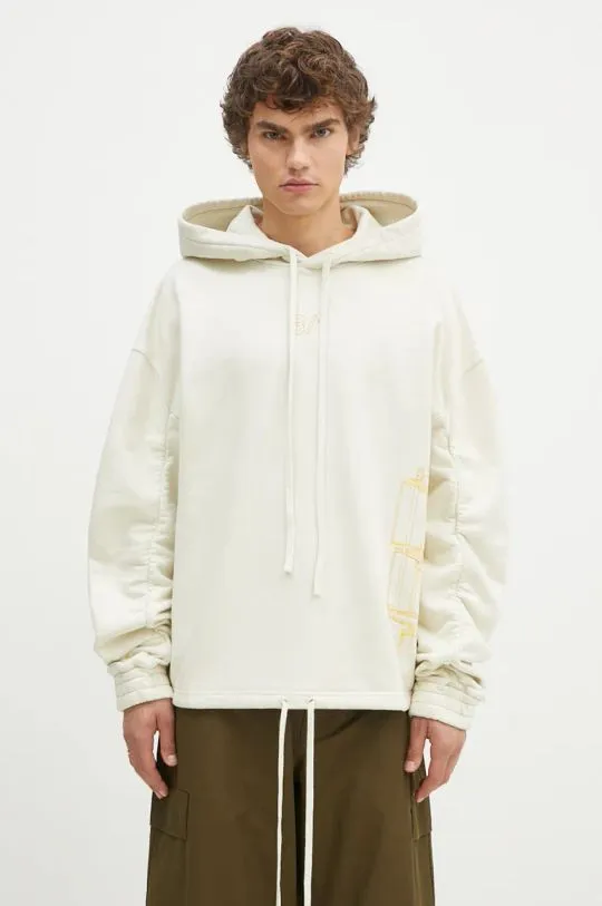 A-COLD-WALL* cotton sweatshirt Shroud Hoodie men's beige color hooded with an application ACWMW205