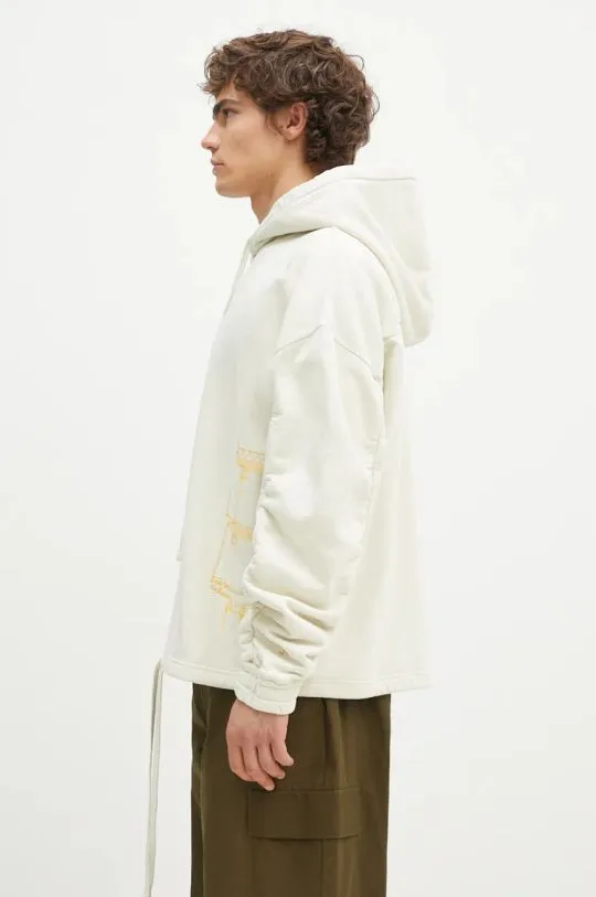 A-COLD-WALL* cotton sweatshirt Shroud Hoodie men's beige color hooded with an application ACWMW205