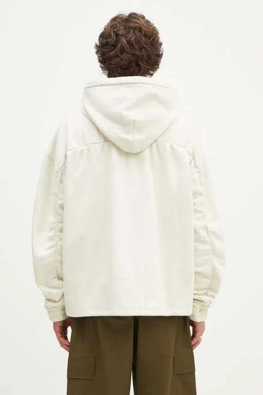 A-COLD-WALL* cotton sweatshirt Shroud Hoodie men's beige color hooded with an application ACWMW205