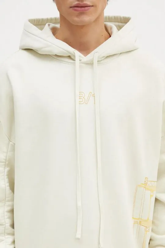 A-COLD-WALL* cotton sweatshirt Shroud Hoodie men's beige color hooded with an application ACWMW205