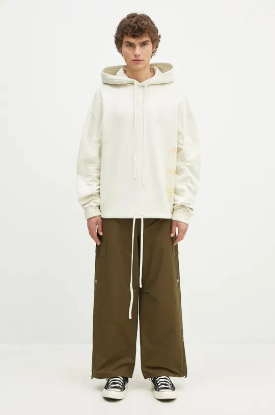 A-COLD-WALL* cotton sweatshirt Shroud Hoodie men's beige color hooded with an application ACWMW205