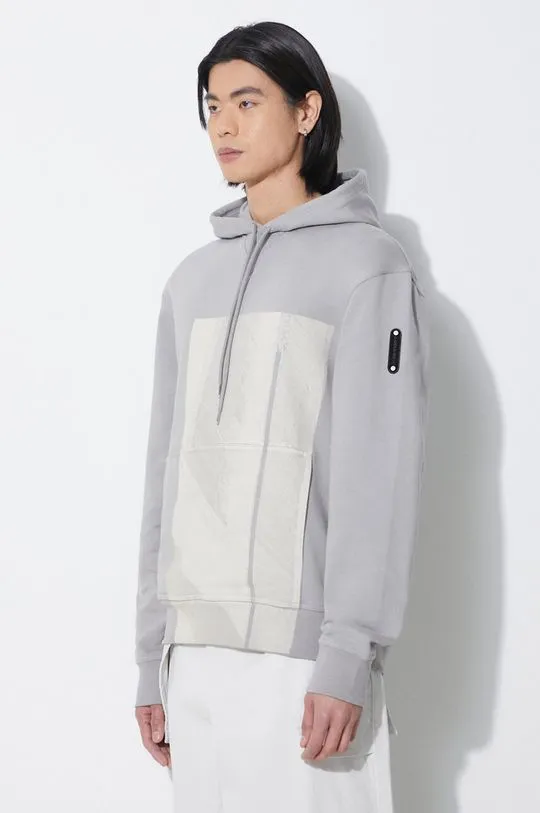 A-COLD-WALL* cotton sweatshirt Strand Hoodie men's gray color hooded with a print ACWMW186