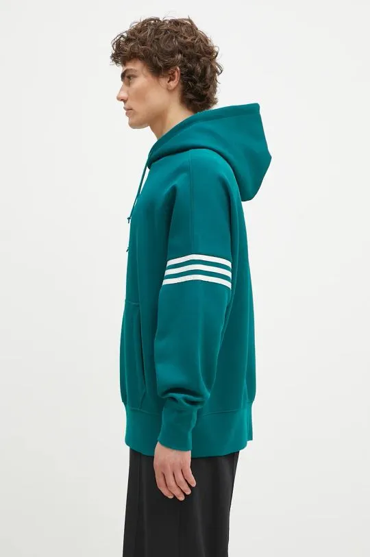 adidas Originals sweatshirt Neuclassics C Hoodie men's green color hooded with an application JF9140