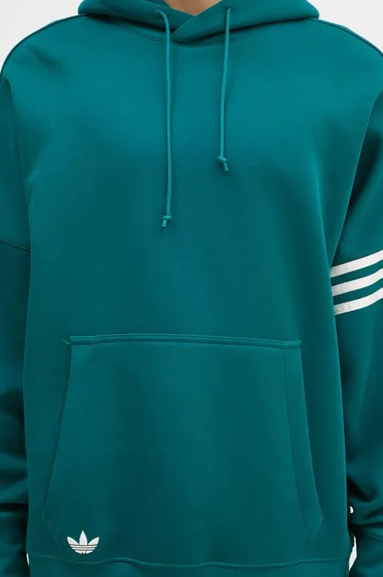 adidas Originals sweatshirt Neuclassics C Hoodie men's green color hooded with an application JF9140