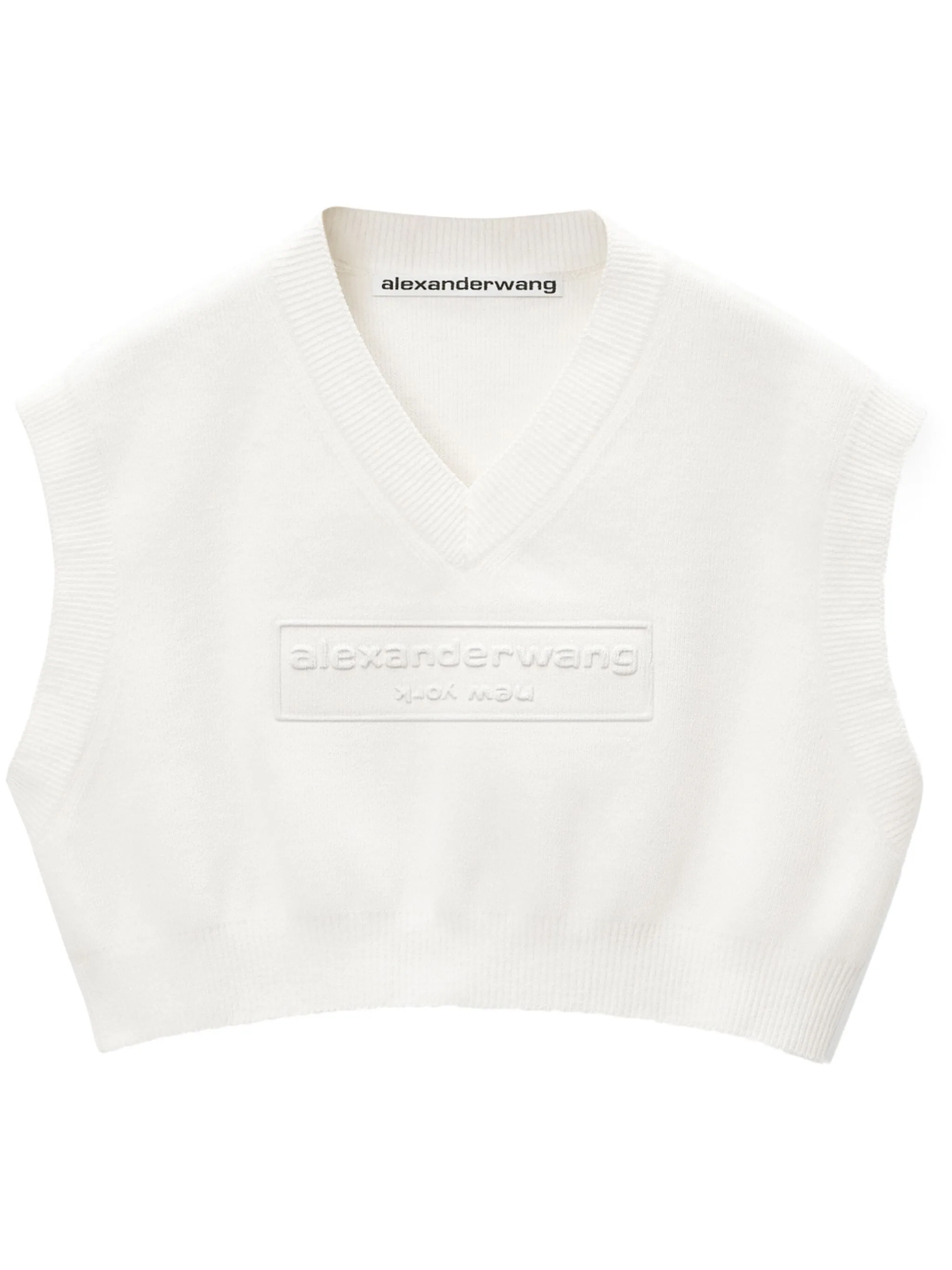 ALEXANDER WANG - Women Embossed Logo V-Neck Vest Pullover