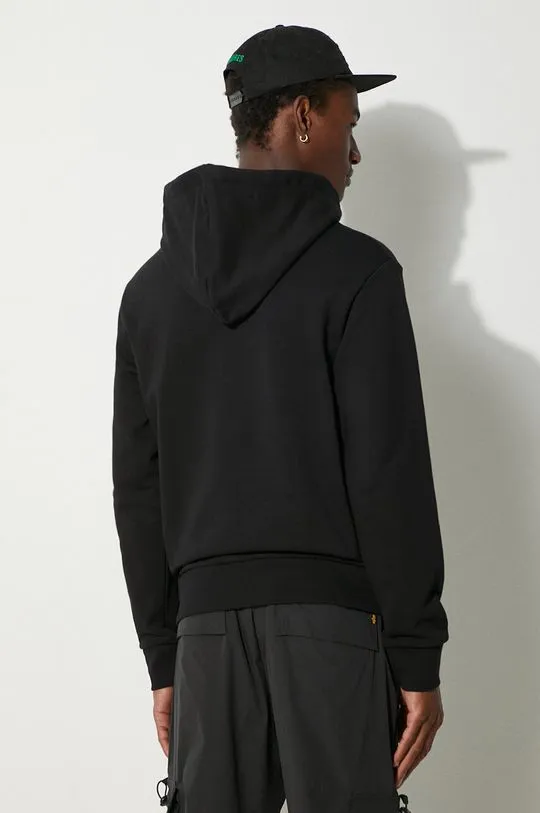 A.P.C. cotton sweatshirt Hoodie Larry men's black color