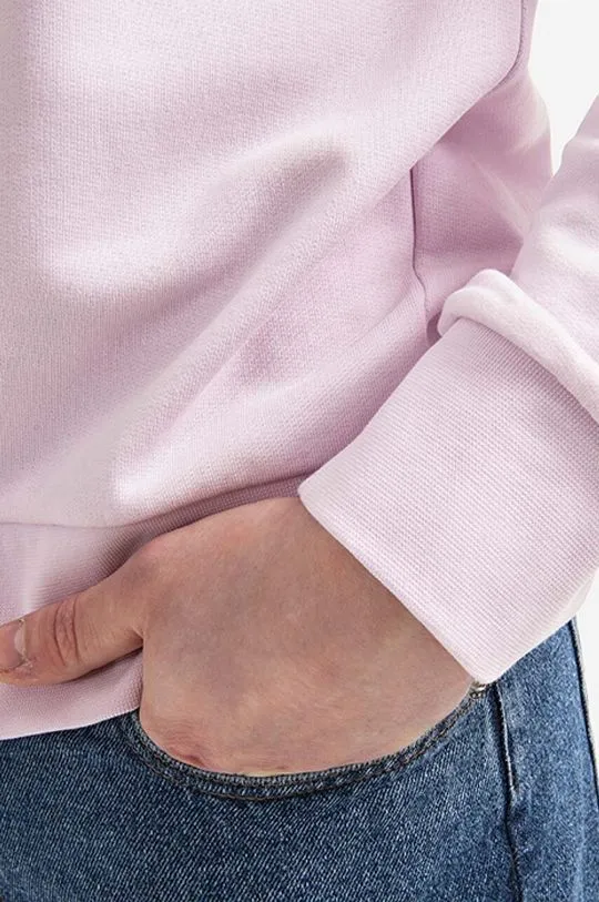 A.P.C. cotton sweatshirt Hoodie Larry men's pink color