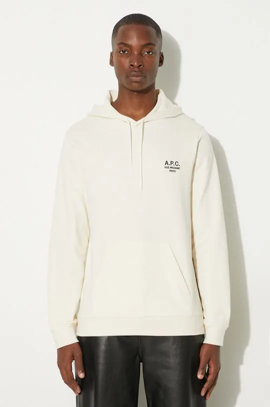 A.P.C. cotton sweatshirt Hoodie Marvin COEZD-H27733 BLACK men's black color