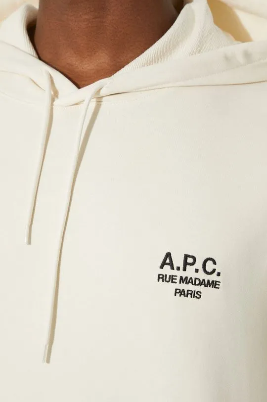 A.P.C. cotton sweatshirt Hoodie Marvin COEZD-H27733 BLACK men's black color