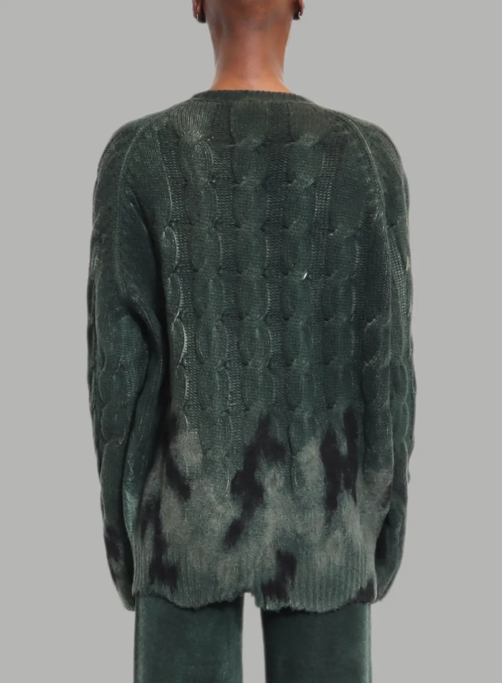 AVANT TOI | Hand Painted Needle Punched Cable Knit Pullover