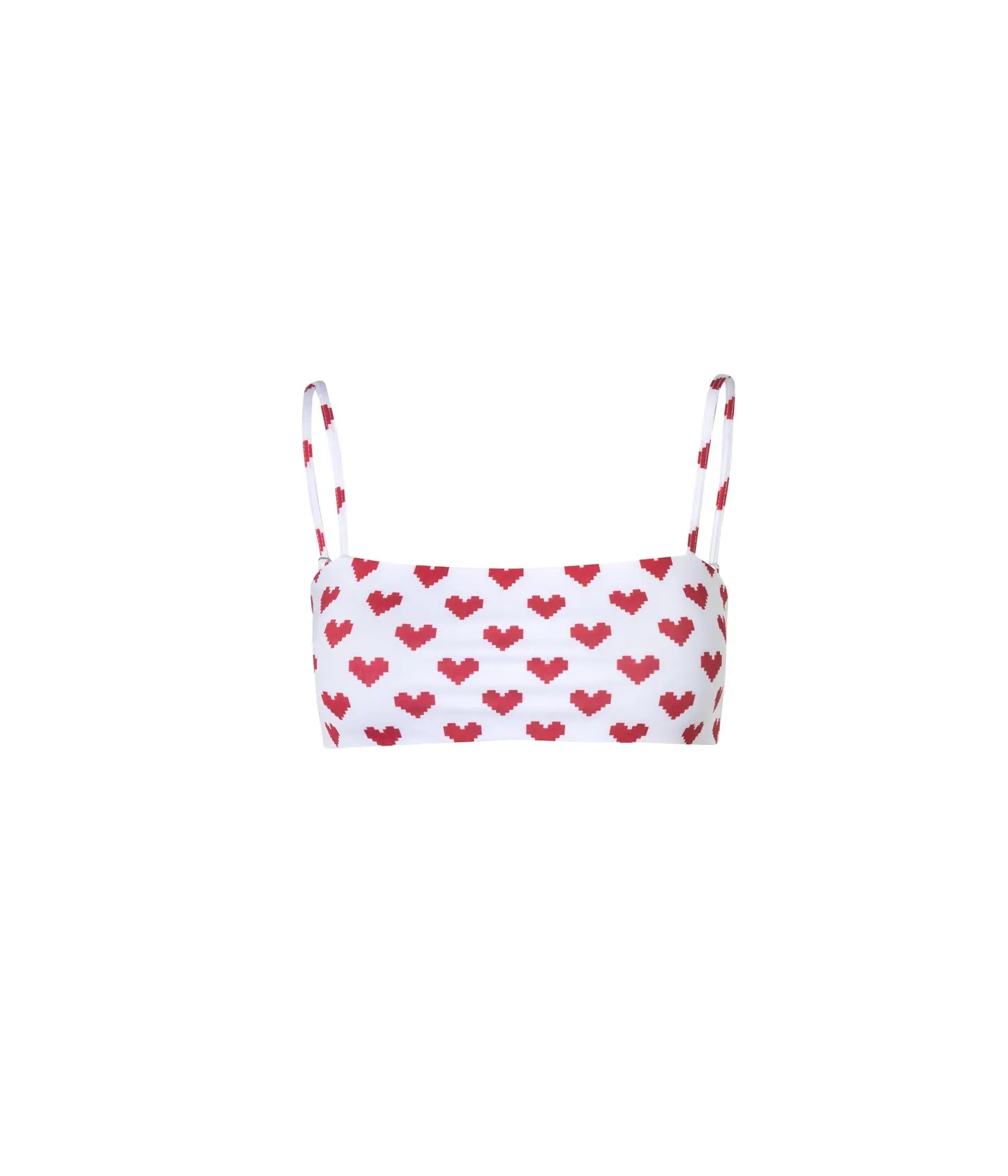 --Bikini top Samba Top Red Pixel Hearts-