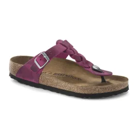 Birkenstock Gizeh Braid Festival Fuchsia Oiled Leather Women’s Sandals (Regular)