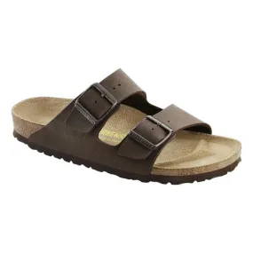 Birkenstock Unisex Arizona Birko Flor Mocca Brown Sandals - Narrow Fit