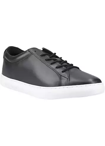 Black Galaxy Leather Trainers by Jack & Jones | Look Again