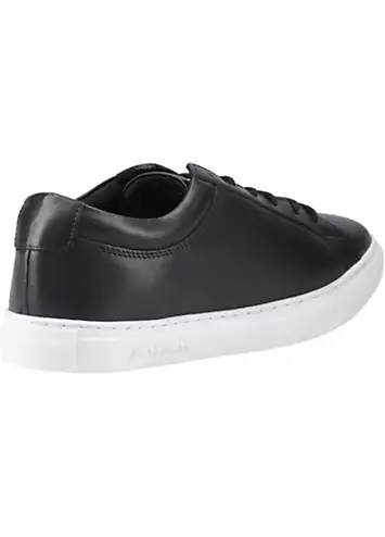 Black Galaxy Leather Trainers by Jack & Jones | Look Again