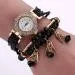 Bracelet Watch Weave Wrap Around Rhinestone Crystal Synthetic Chain Dress Clock Relogio Feminino Gift