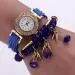 Bracelet Watch Weave Wrap Around Rhinestone Crystal Synthetic Chain Dress Clock Relogio Feminino Gift