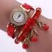 Bracelet Watch Weave Wrap Around Rhinestone Crystal Synthetic Chain Dress Clock Relogio Feminino Gift