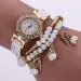 Bracelet Watch Weave Wrap Around Rhinestone Crystal Synthetic Chain Dress Clock Relogio Feminino Gift