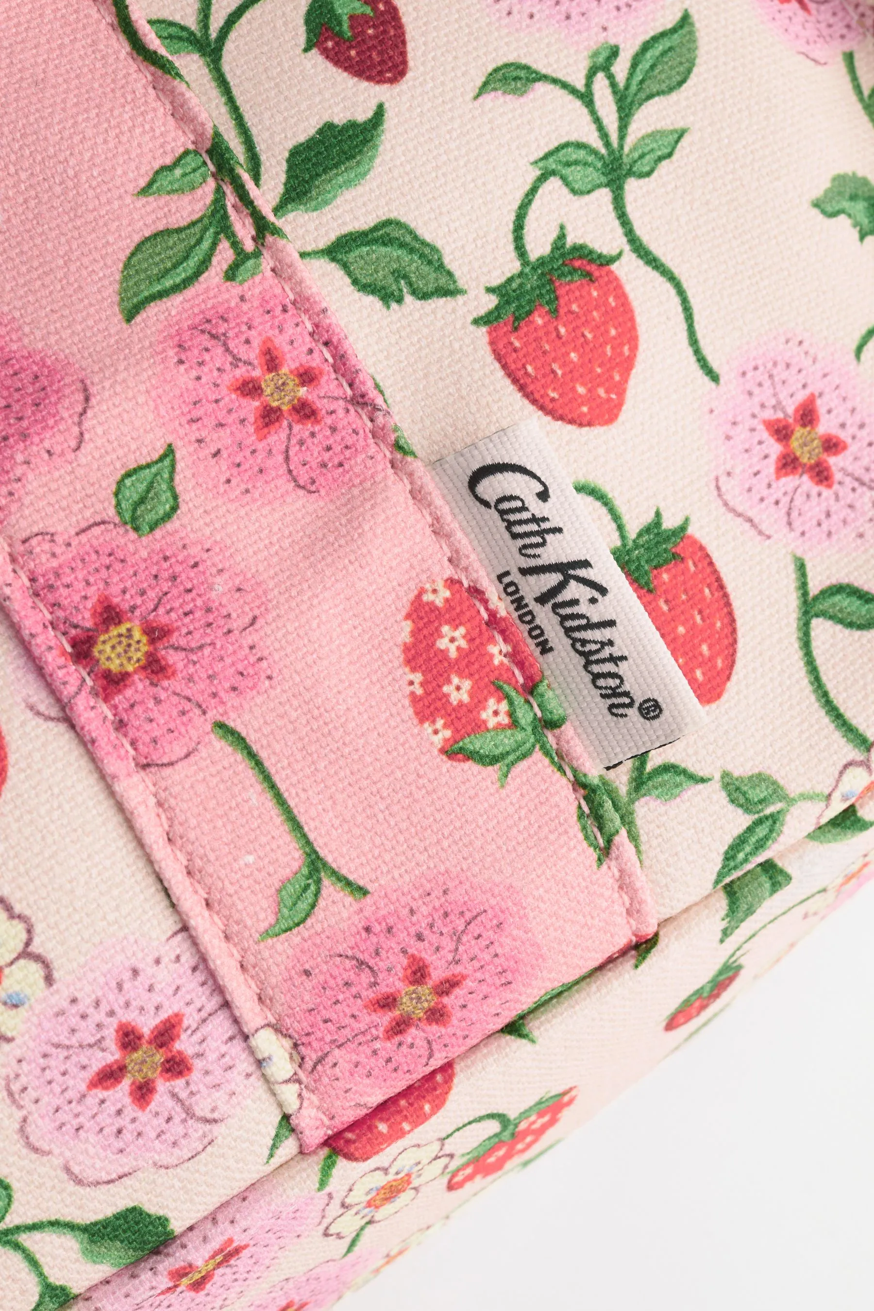 Cath Kidston Ecru/Pink Floral Print Large Bonded Tote