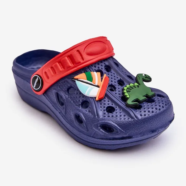 Children's Foam Lightweight Crocs Sandals Navy Blue Sweets