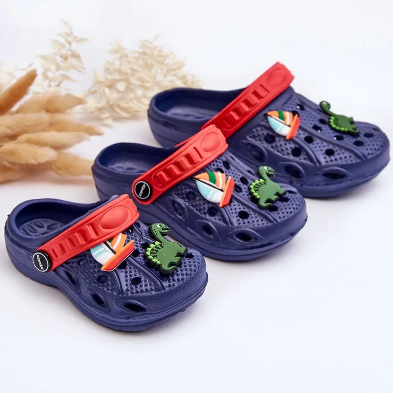 Children's Foam Lightweight Crocs Sandals Navy Blue Sweets