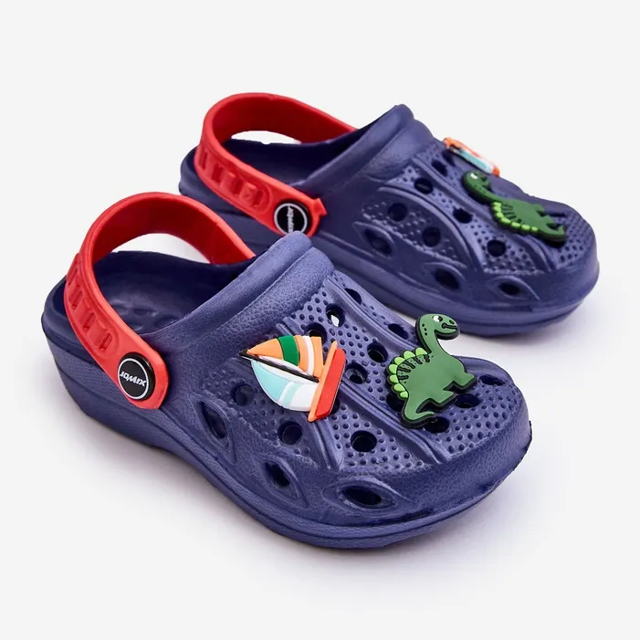 Children's Foam Lightweight Crocs Sandals Navy Blue Sweets