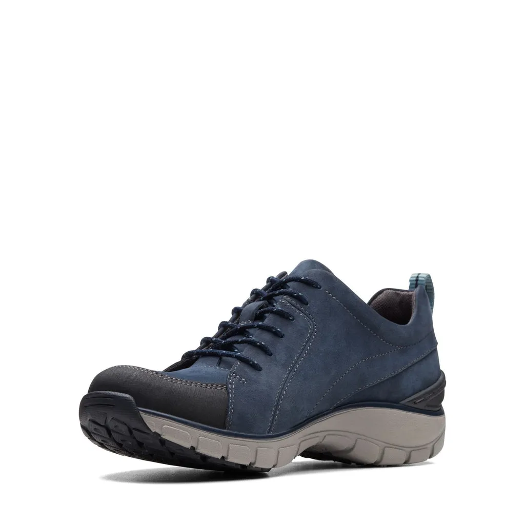 Clarks Wave Go Leather - Navy Combi Nubuck