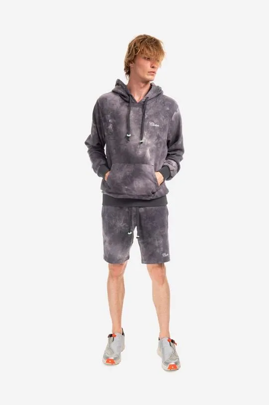 CLOTTEE cotton sweatshirt Script Tie Dye Hoodie men's gray color