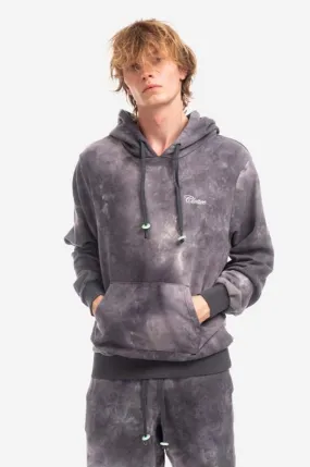 CLOTTEE cotton sweatshirt Script Tie Dye Hoodie men's gray color