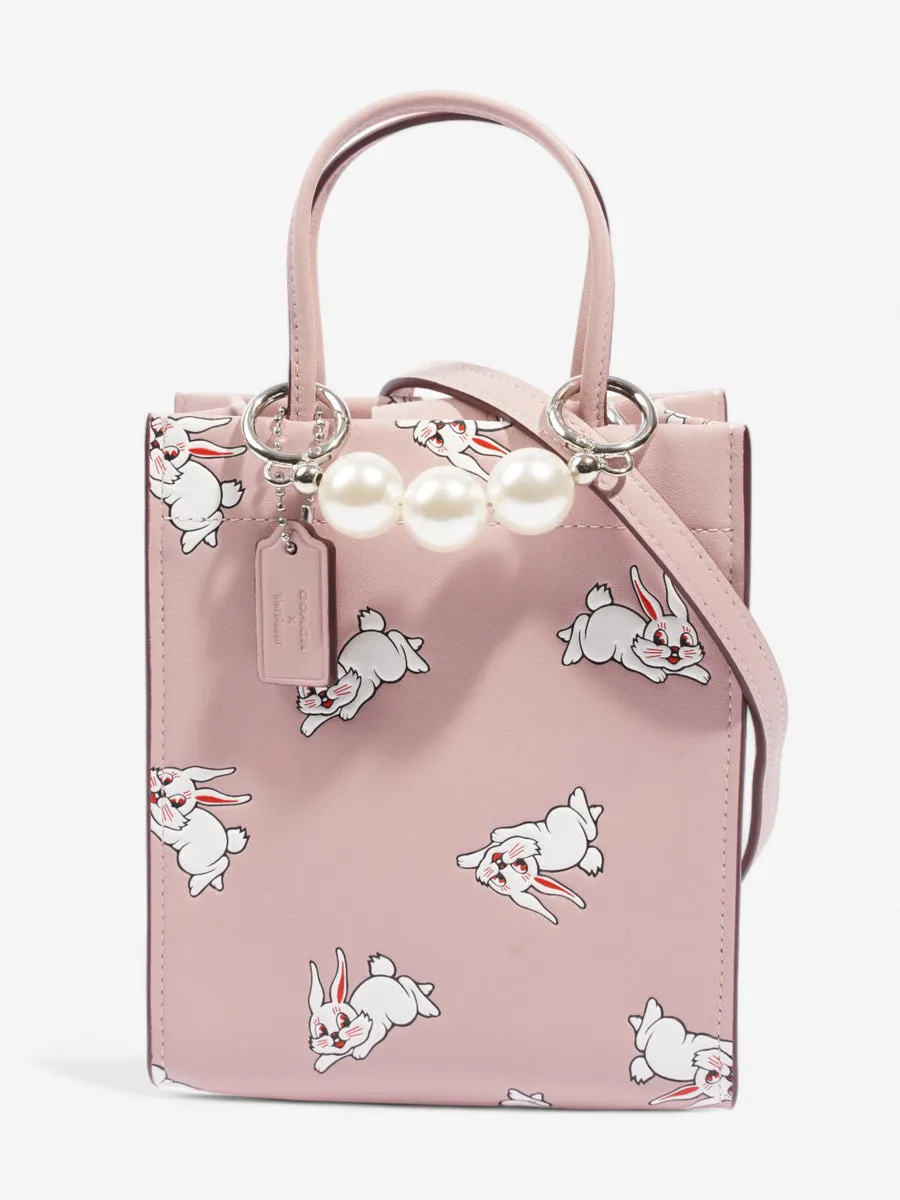 Coach X White Rabbit Carry Tote Pink / White Leather Mini