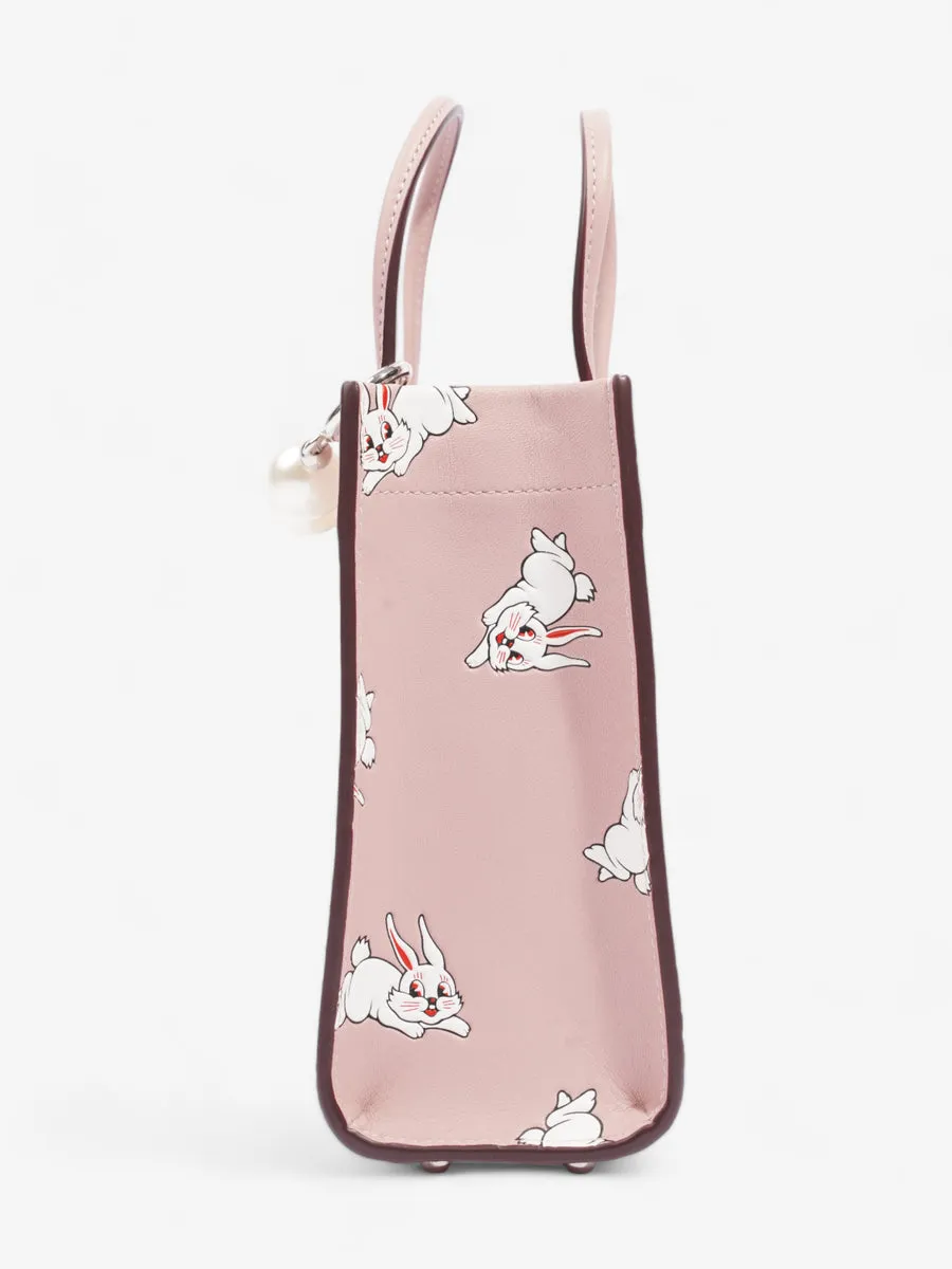 Coach X White Rabbit Carry Tote Pink / White Leather Mini